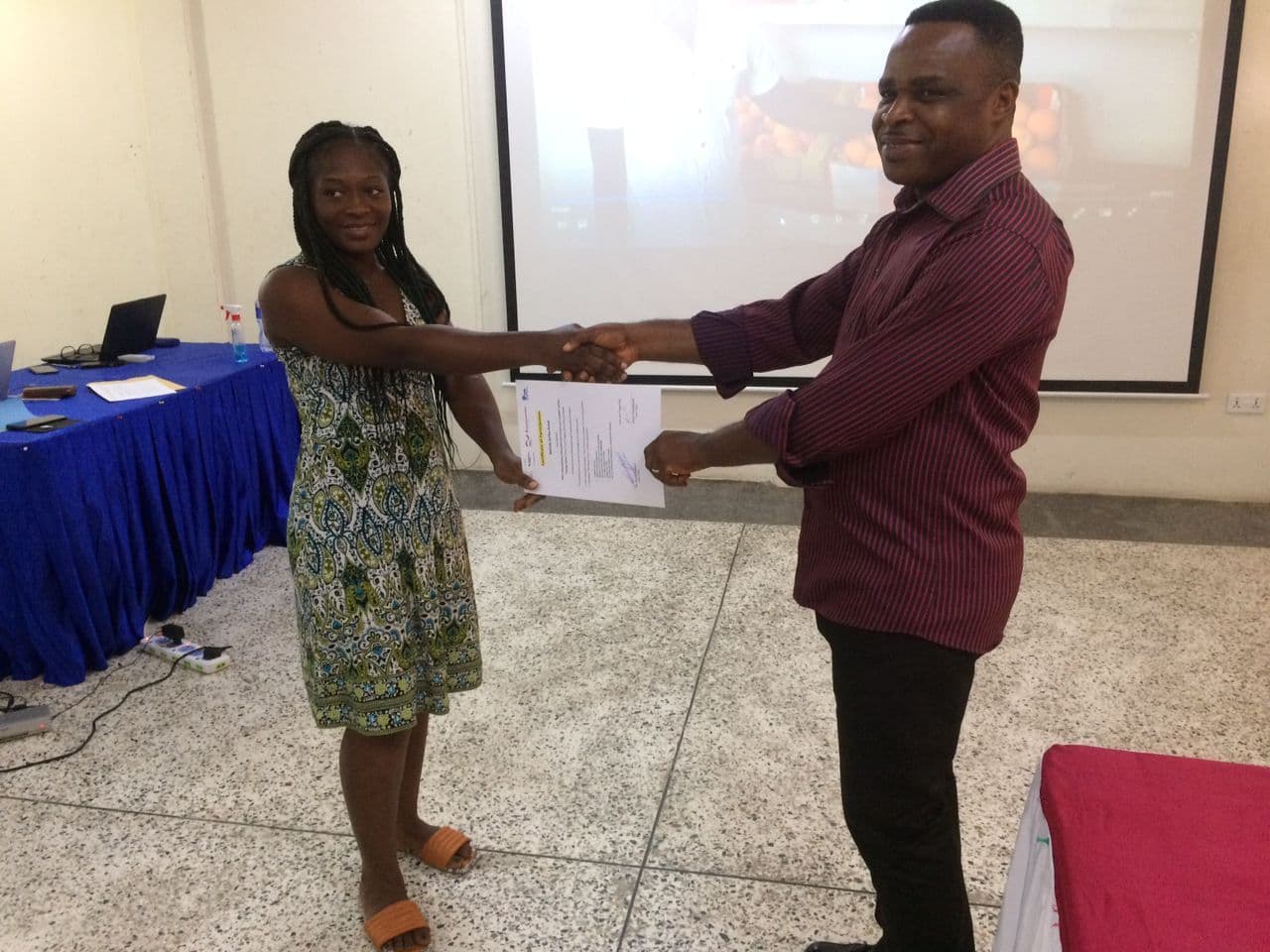 Training for SME's at CuTraC using the micro business game and savings game