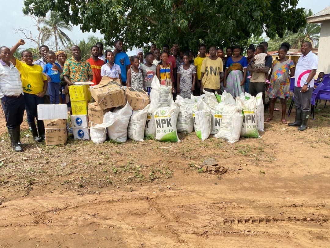 Distribution of Agricultural inputs to the young farmers